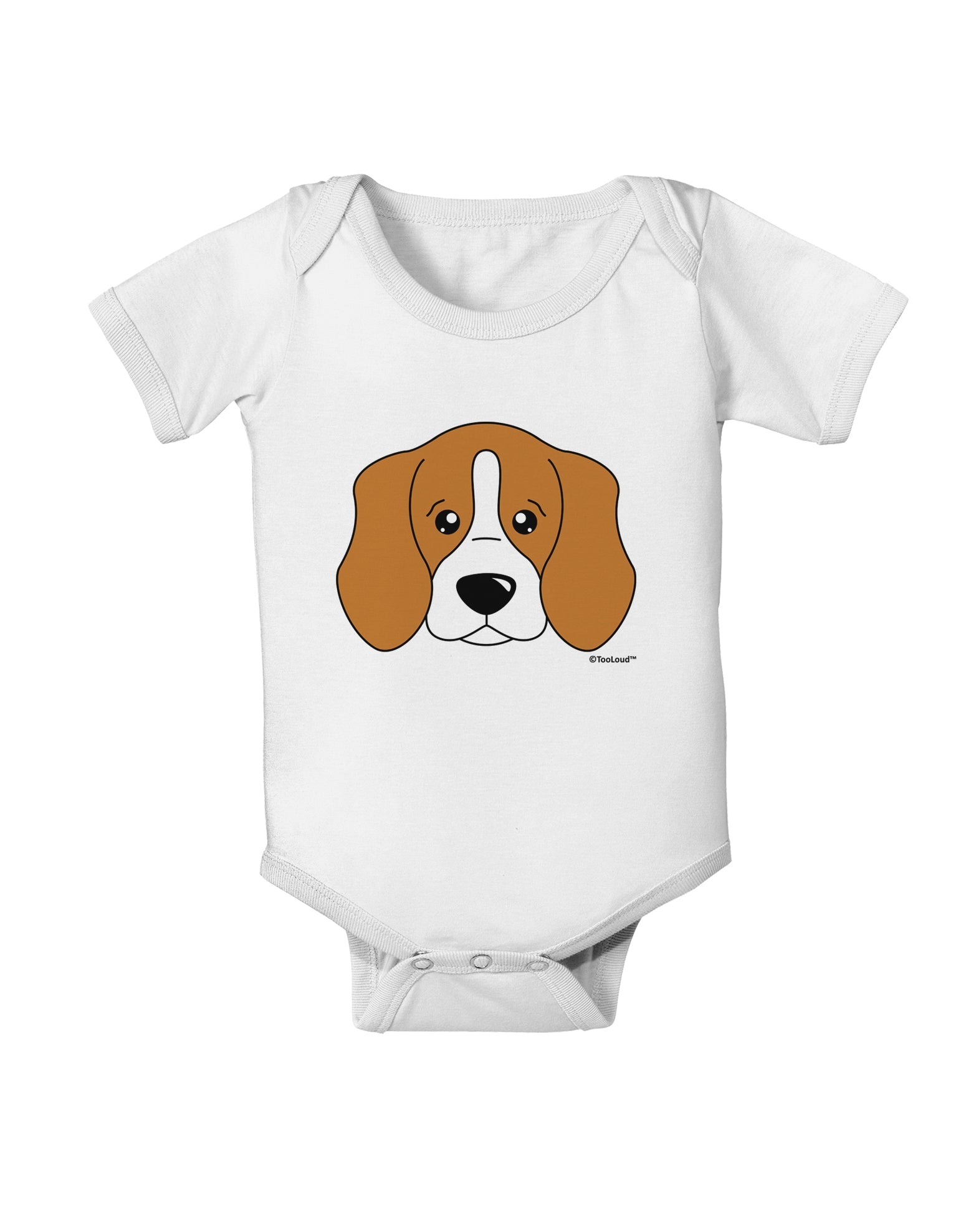 Cute Beagle Dog Baby Romper Bodysuit by TooLoud-Baby Romper-TooLoud-White-06-Months-Davson Sales