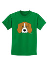 Cute Beagle Dog Childrens Dark T-Shirt by TooLoud-Childrens T-Shirt-TooLoud-Kelly-Green-X-Small-Davson Sales