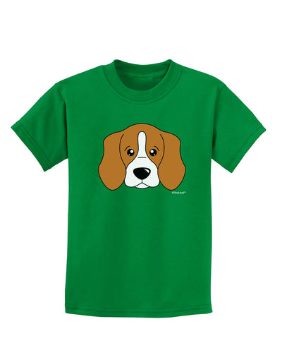 Cute Beagle Dog Childrens Dark T-Shirt by TooLoud-Childrens T-Shirt-TooLoud-Kelly-Green-X-Small-Davson Sales