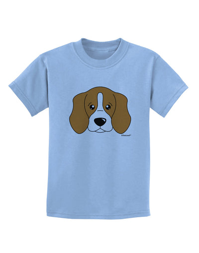 Cute Beagle Dog Childrens T-Shirt by TooLoud-Childrens T-Shirt-TooLoud-Light-Blue-X-Small-Davson Sales