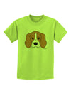 Cute Beagle Dog Childrens T-Shirt by TooLoud-Childrens T-Shirt-TooLoud-Lime-Green-X-Small-Davson Sales