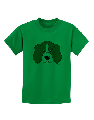 Cute Beagle Dog Childrens T-Shirt by TooLoud-Childrens T-Shirt-TooLoud-Kelly-Green-X-Small-Davson Sales