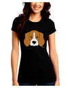 Cute Beagle Dog Juniors Crew Dark T-Shirt by TooLoud-T-Shirts Juniors Tops-TooLoud-Black-Juniors Fitted Small-Davson Sales