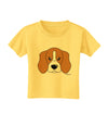 Cute Beagle Dog Toddler T-Shirt by TooLoud-Toddler T-Shirt-TooLoud-Yellow-2T-Davson Sales