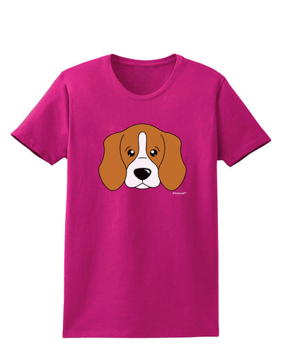 Cute Beagle Dog Womens Dark T-Shirt by TooLoud-Womens T-Shirt-TooLoud-Hot-Pink-Small-Davson Sales