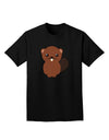 Cute Beaver Adult Dark T-Shirt-Mens T-Shirt-TooLoud-Black-Small-Davson Sales