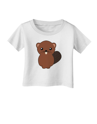 Cute Beaver Infant T-Shirt-Infant T-Shirt-TooLoud-White-06-Months-Davson Sales