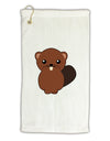 Cute Beaver Micro Terry Gromet Golf Towel 11&#x22;x19-Golf Towel-TooLoud-White-Davson Sales
