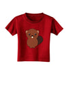 Cute Beaver Toddler T-Shirt Dark-Toddler T-Shirt-TooLoud-Red-2T-Davson Sales