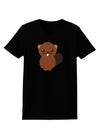 Cute Beaver Womens Dark T-Shirt-TooLoud-Black-X-Small-Davson Sales