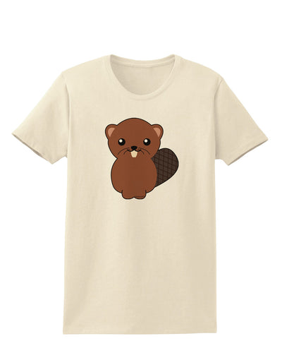 Cute Beaver Womens T-Shirt-Womens T-Shirt-TooLoud-Natural-X-Small-Davson Sales