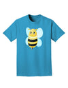 Cute Bee Adult Dark T-Shirt-Mens T-Shirt-TooLoud-Turquoise-Small-Davson Sales