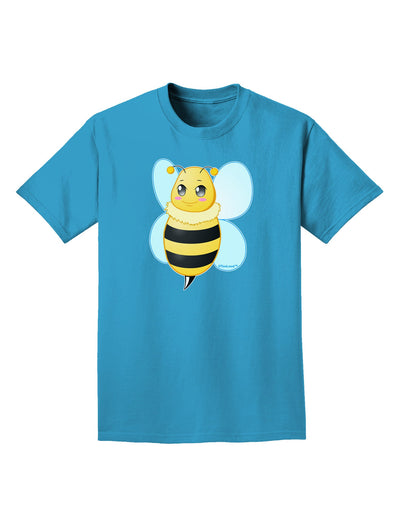 Cute Bee Adult Dark T-Shirt-Mens T-Shirt-TooLoud-Turquoise-Small-Davson Sales