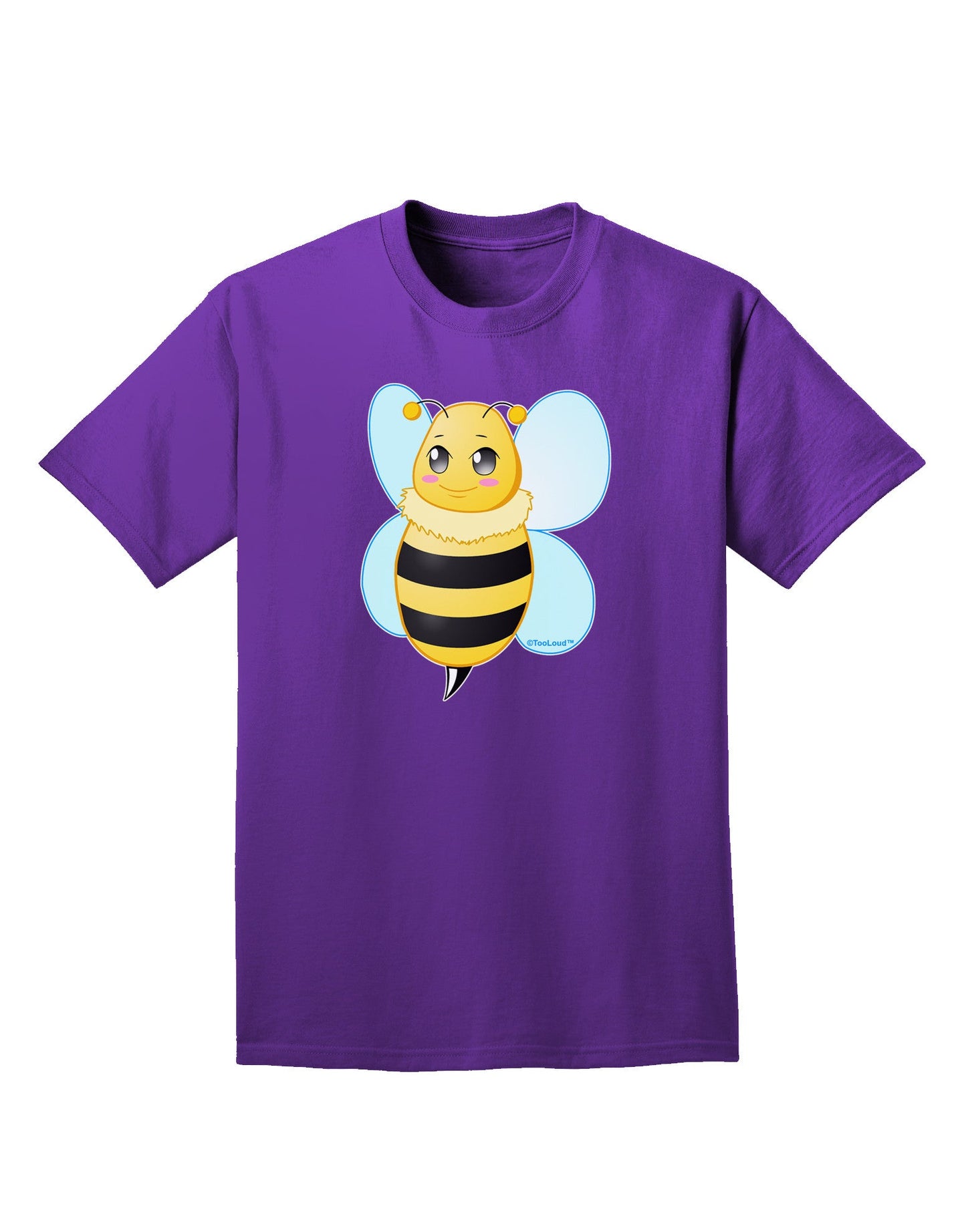 Cute Bee Adult Dark T-Shirt-Mens T-Shirt-TooLoud-Purple-Small-Davson Sales