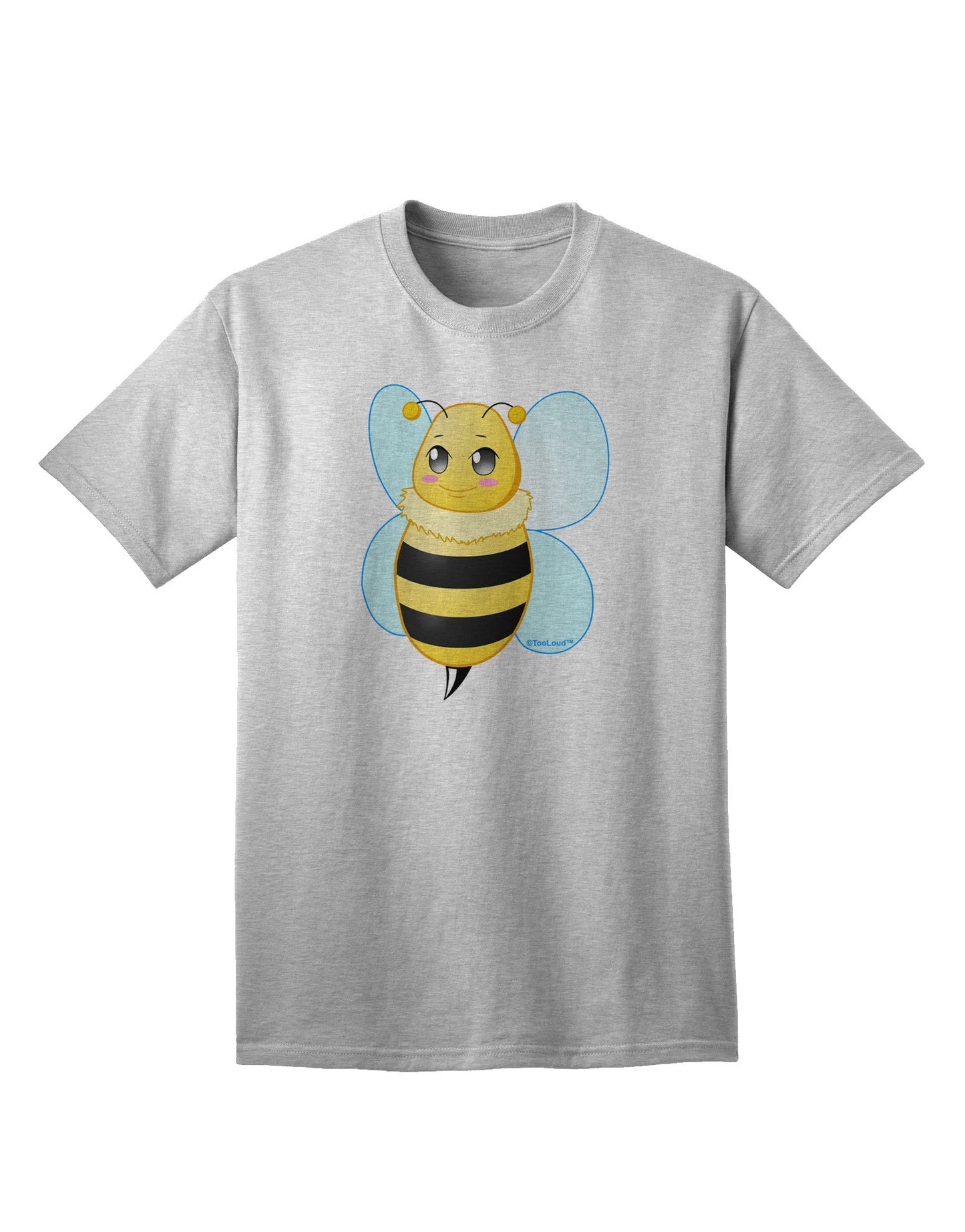 Cute Bee Adult T-Shirt-Mens T-Shirt-TooLoud-AshGray-Small-Davson Sales