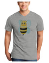 Cute Bee Adult V-Neck T-shirt-Mens V-Neck T-Shirt-TooLoud-HeatherGray-Small-Davson Sales