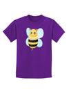 Cute Bee Childrens Dark T-Shirt-Childrens T-Shirt-TooLoud-Purple-X-Small-Davson Sales