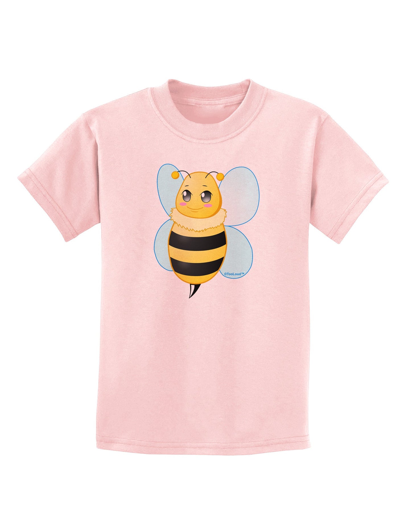 Cute Bee Childrens T-Shirt-Childrens T-Shirt-TooLoud-PalePink-X-Small-Davson Sales