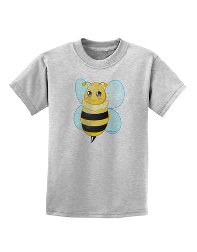 Cute Bee Childrens T-Shirt-Childrens T-Shirt-TooLoud-AshGray-X-Small-Davson Sales