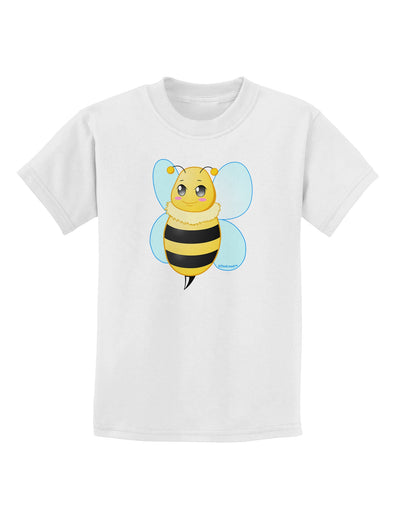 Cute Bee Childrens T-Shirt-Childrens T-Shirt-TooLoud-White-X-Small-Davson Sales