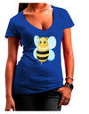 Cute Bee Juniors V-Neck Dark T-Shirt-Womens V-Neck T-Shirts-TooLoud-Royal-Blue-Juniors Fitted Small-Davson Sales