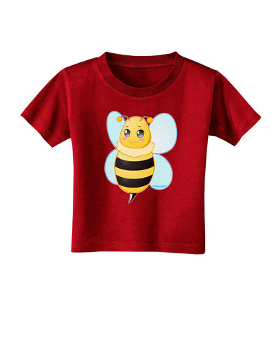 Cute Bee Toddler T-Shirt Dark-Toddler T-Shirt-TooLoud-Red-2T-Davson Sales