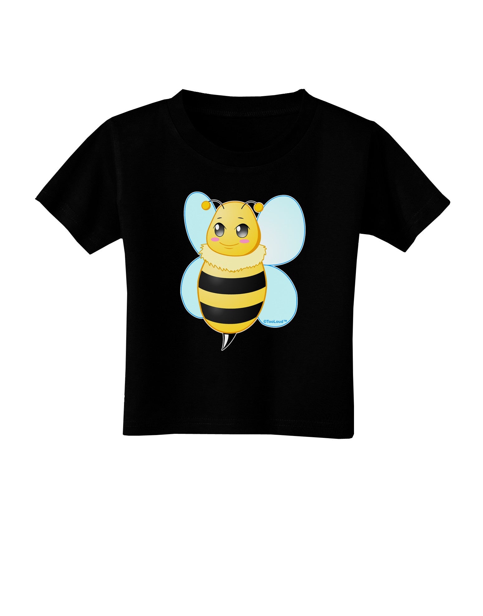 Cute Bee Toddler T-Shirt Dark-Toddler T-Shirt-TooLoud-Black-2T-Davson Sales