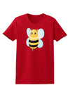 Cute Bee Womens Dark T-Shirt-TooLoud-Red-X-Small-Davson Sales