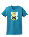 Cute Bee Womens Dark T-Shirt-TooLoud-Turquoise-X-Small-Davson Sales