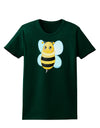 Cute Bee Womens Dark T-Shirt-TooLoud-Forest-Green-Small-Davson Sales