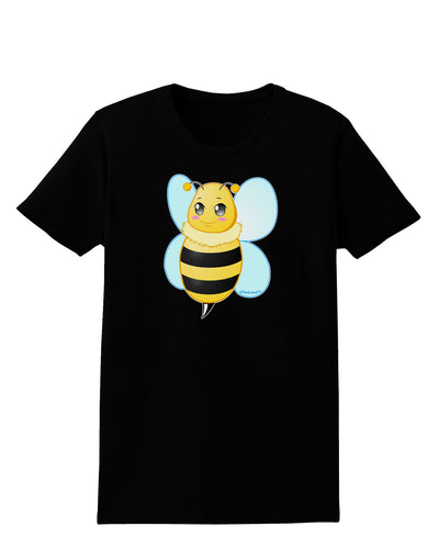 Cute Bee Womens Dark T-Shirt-TooLoud-Black-X-Small-Davson Sales