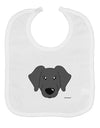 Cute Black Labrador Retriever Dog Baby Bib by TooLoud