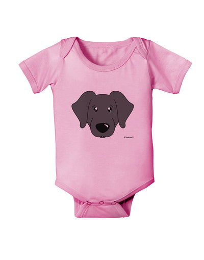 Cute Black Labrador Retriever Dog Baby Romper Bodysuit by TooLoud-Baby Romper-TooLoud-Light-Pink-06-Months-Davson Sales