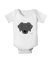 Cute Black Labrador Retriever Dog Baby Romper Bodysuit by TooLoud-Baby Romper-TooLoud-White-06-Months-Davson Sales