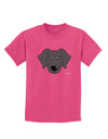 Cute Black Labrador Retriever Dog Childrens Dark T-Shirt by TooLoud-Childrens T-Shirt-TooLoud-Sangria-X-Small-Davson Sales