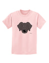 Cute Black Labrador Retriever Dog Childrens T-Shirt by TooLoud-Childrens T-Shirt-TooLoud-PalePink-X-Small-Davson Sales