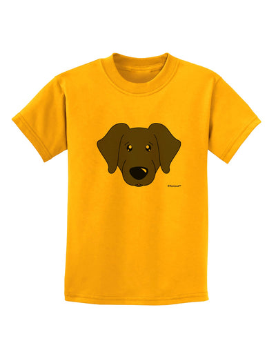 Cute Black Labrador Retriever Dog Childrens T-Shirt by TooLoud-Childrens T-Shirt-TooLoud-Gold-X-Small-Davson Sales