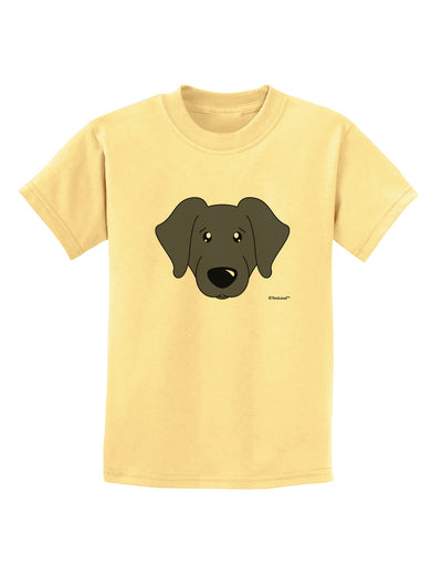 Cute Black Labrador Retriever Dog Childrens T-Shirt by TooLoud-Childrens T-Shirt-TooLoud-Daffodil-Yellow-X-Small-Davson Sales