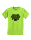 Cute Black Labrador Retriever Dog Childrens T-Shirt by TooLoud-Childrens T-Shirt-TooLoud-Lime-Green-X-Small-Davson Sales