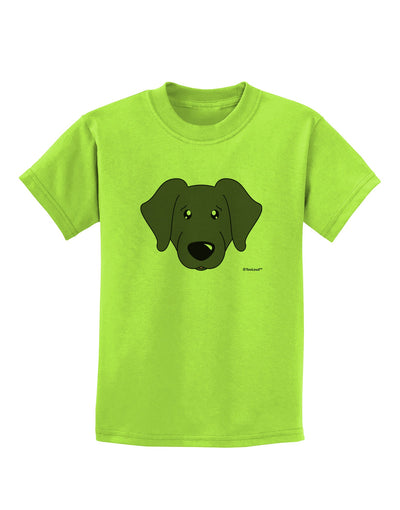 Cute Black Labrador Retriever Dog Childrens T-Shirt by TooLoud-Childrens T-Shirt-TooLoud-Lime-Green-X-Small-Davson Sales