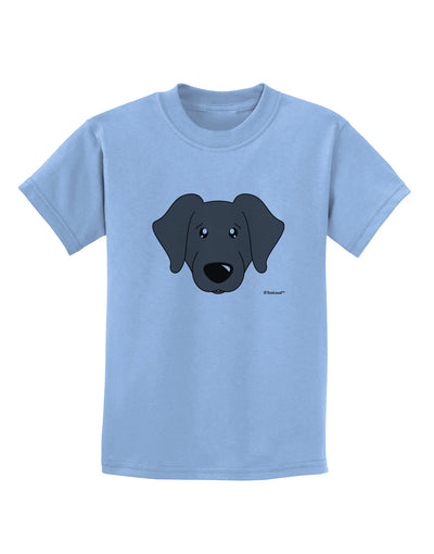 Cute Black Labrador Retriever Dog Childrens T-Shirt by TooLoud-Childrens T-Shirt-TooLoud-Light-Blue-X-Small-Davson Sales