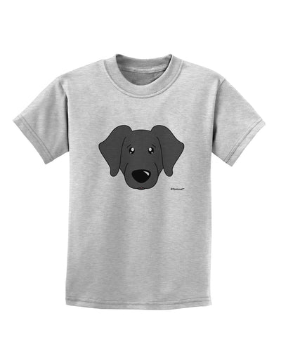 Cute Black Labrador Retriever Dog Childrens T-Shirt by TooLoud-Childrens T-Shirt-TooLoud-AshGray-X-Small-Davson Sales