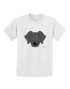 Cute Black Labrador Retriever Dog Childrens T-Shirt by TooLoud-Childrens T-Shirt-TooLoud-White-X-Small-Davson Sales