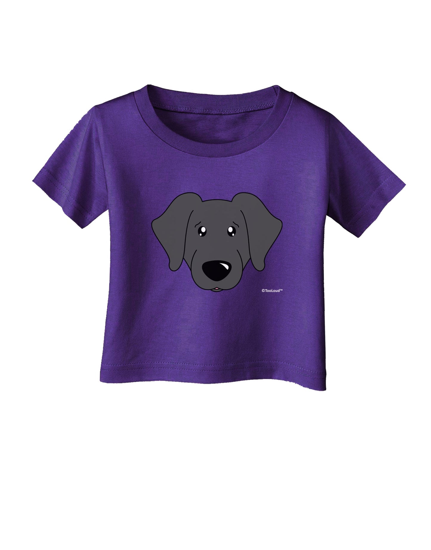 Cute Black Labrador Retriever Dog Infant T-Shirt Dark by TooLoud-Infant T-Shirt-TooLoud-Purple-06-Months-Davson Sales