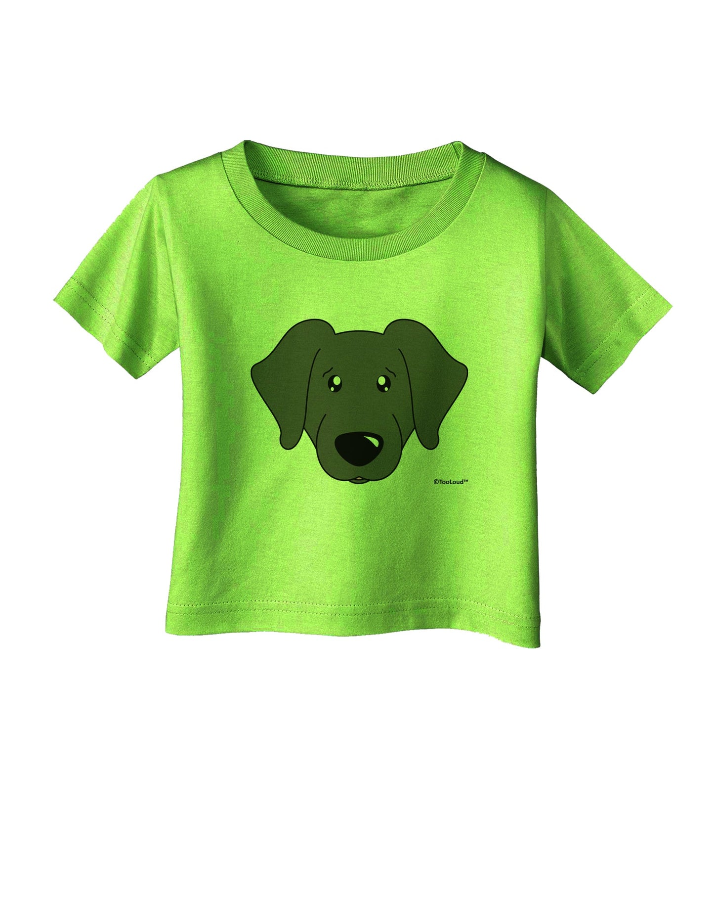 Cute Black Labrador Retriever Dog Infant T-Shirt by TooLoud-Infant T-Shirt-TooLoud-Lime-Green-06-Months-Davson Sales