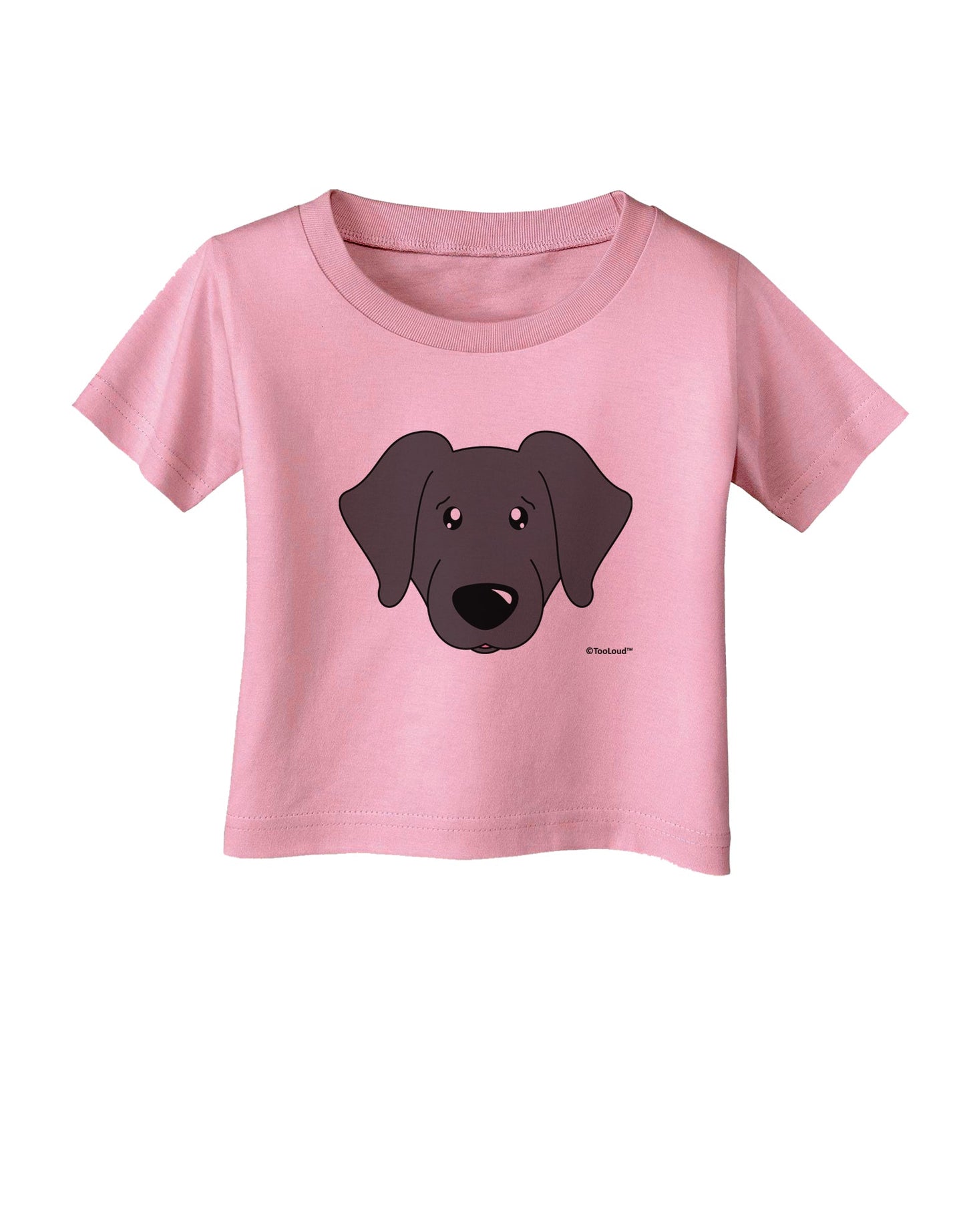 Cute Black Labrador Retriever Dog Infant T-Shirt by TooLoud-Infant T-Shirt-TooLoud-Candy-Pink-06-Months-Davson Sales