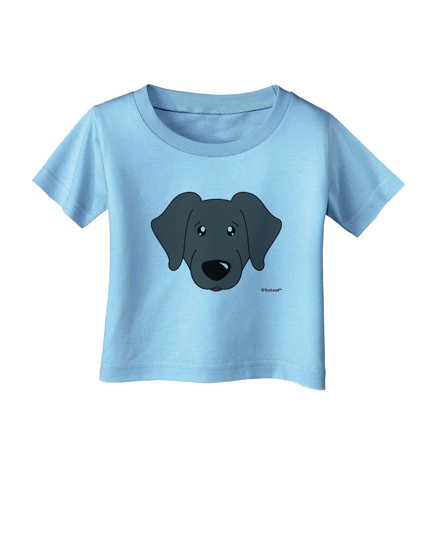 Cute Black Labrador Retriever Dog Infant T-Shirt by TooLoud-Infant T-Shirt-TooLoud-Aquatic-Blue-06-Months-Davson Sales