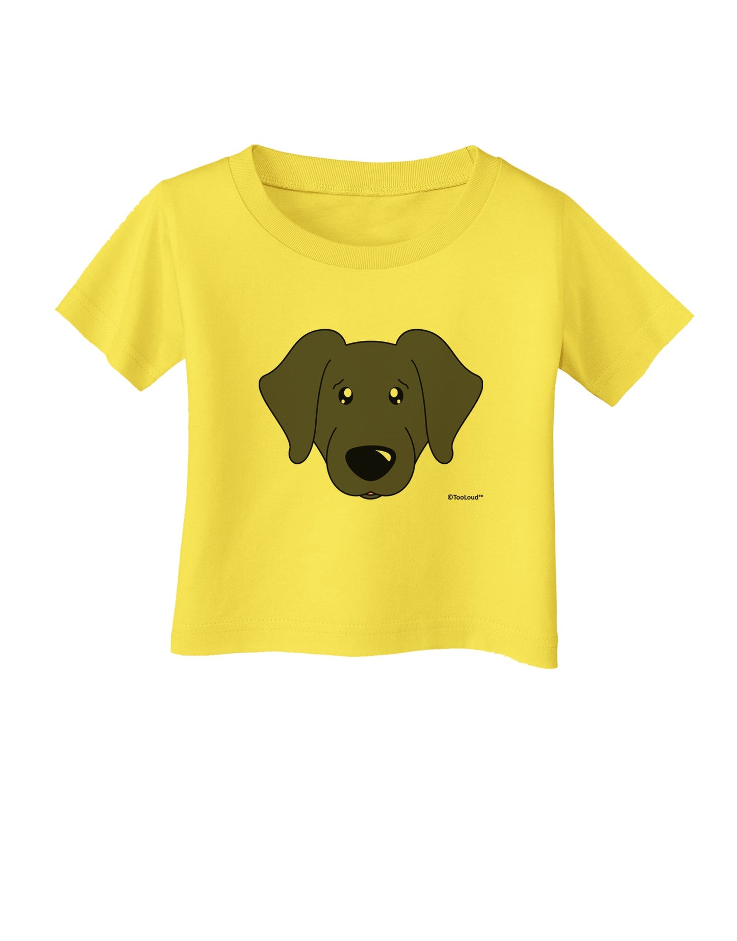 Cute Black Labrador Retriever Dog Infant T-Shirt by TooLoud-Infant T-Shirt-TooLoud-Yellow-06-Months-Davson Sales