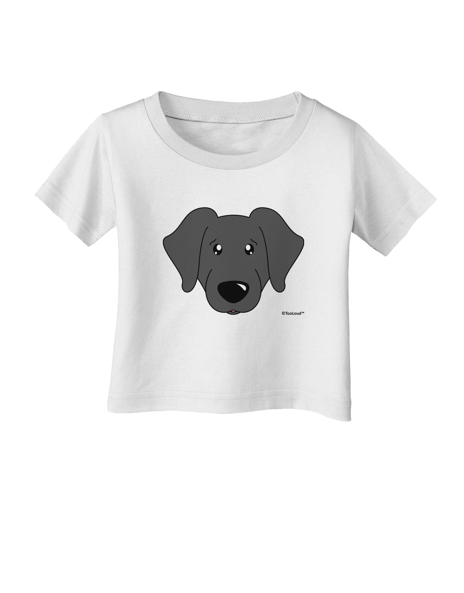 Cute Black Labrador Retriever Dog Infant T-Shirt by TooLoud-Infant T-Shirt-TooLoud-White-06-Months-Davson Sales