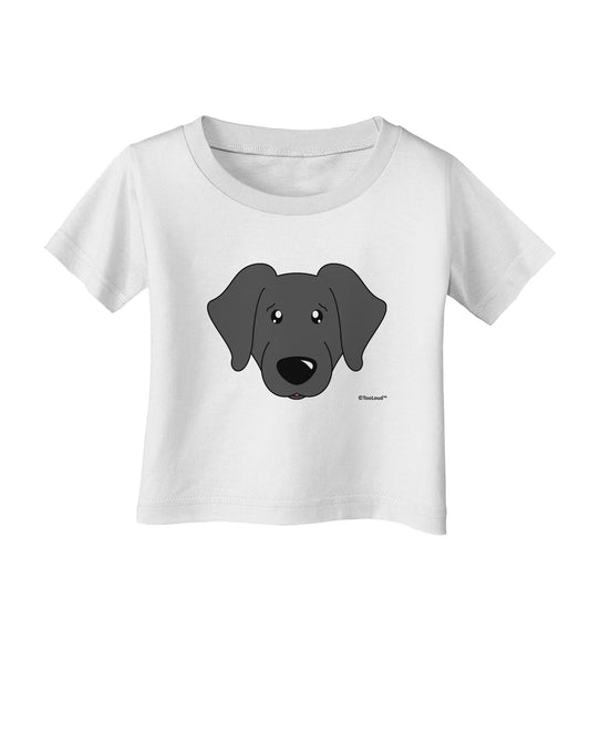Cute Black Labrador Retriever Dog Infant T-Shirt by TooLoud-Infant T-Shirt-TooLoud-White-06-Months-Davson Sales